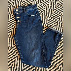 Maurices button fly high rise super stretch jeans